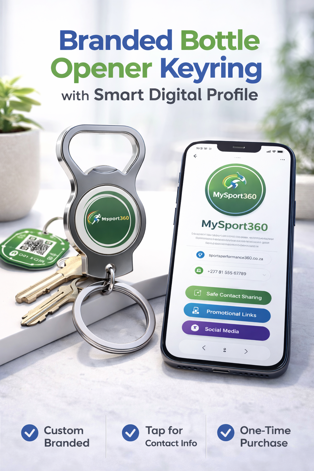 TapToGrow Metal Digital Profile Keyring